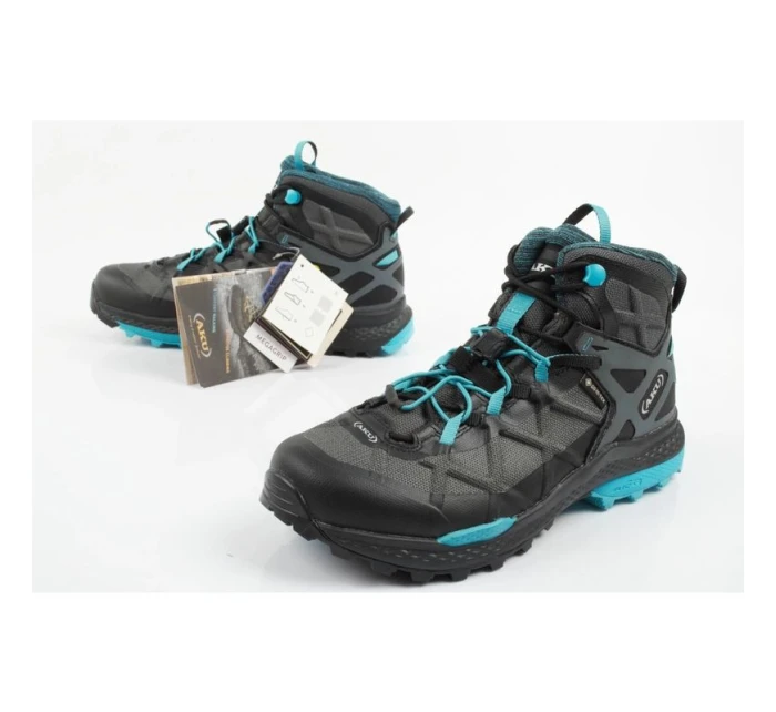 AKU Rocket Mid DFS GTX dámské turistické boty - black/turquoise AKU Rocket Mid DFS GTX dámské turistické boty - black/turquoise