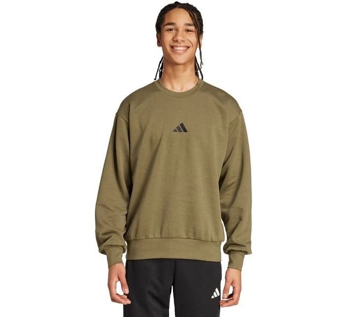 Pánská mikina adidas Essentials Feelcozy Fleece olivová KD5149 pánská Pánská mikina adidas Essentials Feelcozy Fleece olivová KD5149 pánská