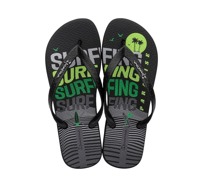 Pánské žabky Ipanema Graphics black-green 83532-AP253 Pánské žabky Ipanema Graphics black-green 83532-AP253