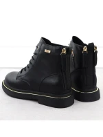 Dámské kožené boty Goe černé SS2N4101 Dámské kožené boty Goe černé SS2N4101