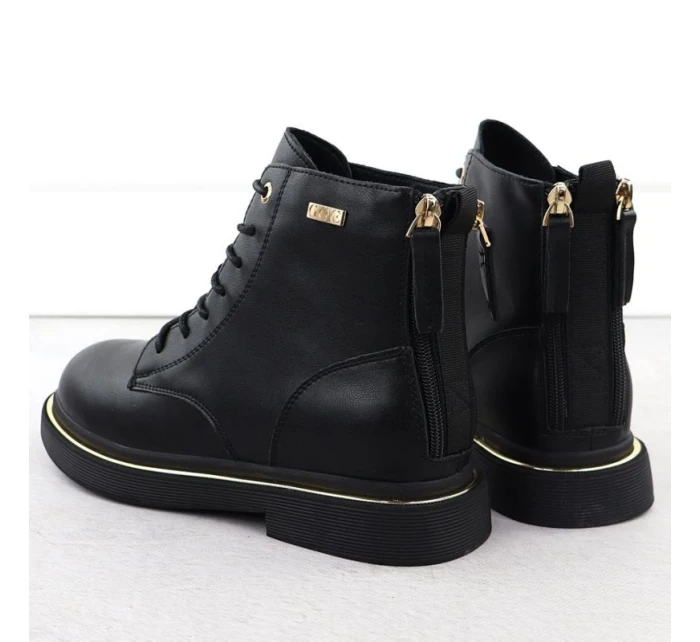 Dámské kožené boty Goe černé SS2N4101 Dámské kožené boty Goe černé SS2N4101