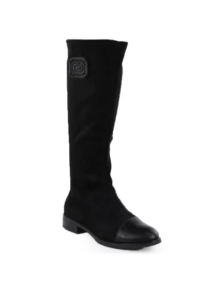 Dámské černé semišové kozačky M.Daszynski MR2251-19 Dámské černé semišové kozačky M.Daszynski MR2251-19