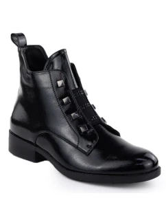 Dámské černé lakované kozačky S.Barski HY52-527