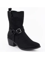 Dámské semišové kovbojské boty černé M.Daszynski model 21905629 - M. Daszyński