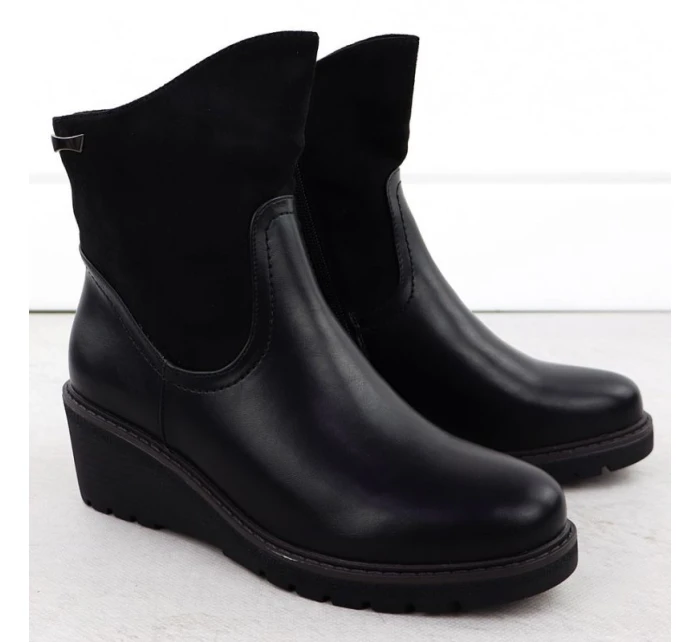 Dámské semišové boty na podpatku černé M.Daszynski model 21905643 - M. Daszyński Dámské semišové boty na podpatku černé M.Daszynski model 21905643 - M. Daszyński