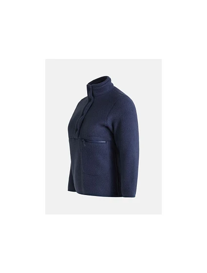 Mikina Peak Performance W Fleece Snap T Neck modrá