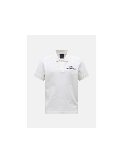 Polo tričko Peak Performance Jr Original Polo, bílé Polo tričko Peak Performance Jr Original Polo, bílé