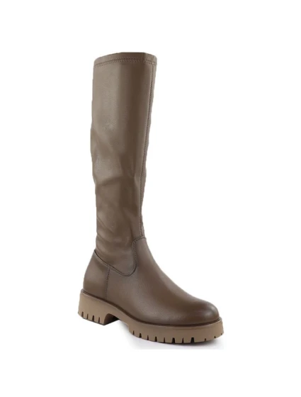 Dámské boty na platformě khaki Potocki 25-12729 Dámské boty na platformě khaki Potocki 25-12729