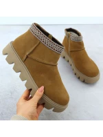 Dámské kožené boty model 21905900 se zipem - Rieker Dámské kožené boty model 21905900 se zipem - Rieker