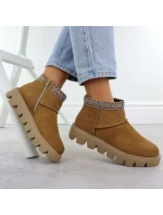 Dámské kožené boty model 21905900 se zipem - Rieker Dámské kožené boty model 21905900 se zipem - Rieker