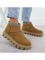 Dámské kožené boty model 21905900 se zipem - Rieker Dámské kožené boty model 21905900 se zipem - Rieker