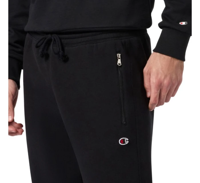 Champion Pánské kalhoty s žebrovanými manžetami černé 220300 KK001 Champion Pánské kalhoty s žebrovanými manžetami černé 220300 KK001