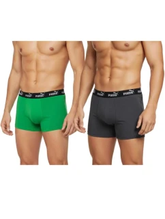 Pánské boxerky Puma 2-Pack zelená šedá pohodlná bavlna