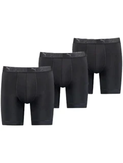 Pánské boxerky Puma Long 3-Pack černé pohodlné