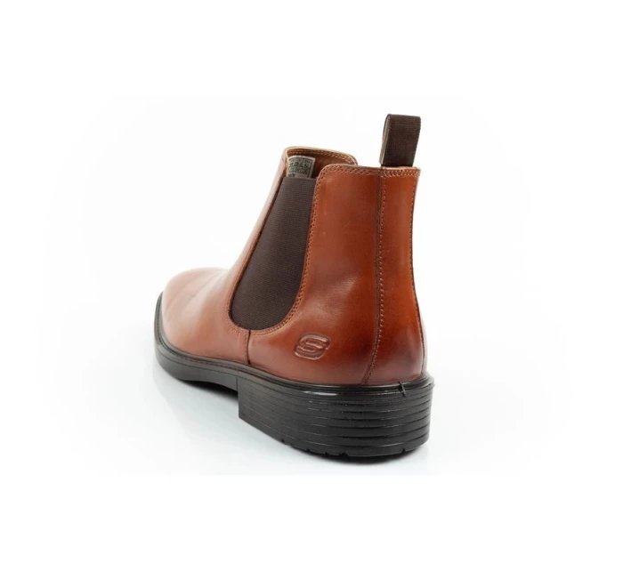 Pánské boty Skechers Miller-Boris sable boots elegant leather brown Pánské boty Skechers Miller-Boris sable boots elegant leather brown