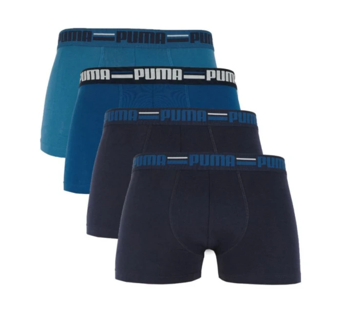 Puma Brand Elastické pánské boxerky 4ks tmavě modrá/modrá 938197 02 Puma Brand Elastické pánské boxerky 4ks tmavě modrá/modrá 938197 02