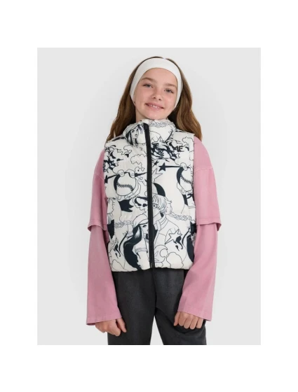 Dívčí rukávy bez rukávů se syntetickou výplní 4F 4FJRAW25TVJAF320-11A dětské Dívčí rukávy bez rukávů se syntetickou výplní 4F 4FJRAW25TVJAF320-11A dětské