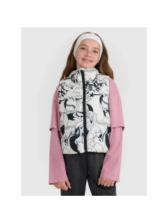 Dívčí rukávy bez rukávů se syntetickou výplní 4F 4FJRAW25TVJAF320-11A dětské