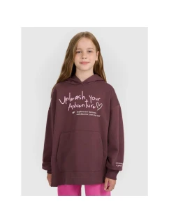 Dívčí mikina oversize s kapucí 4F 4FJRAW25TSWSF2429-51S