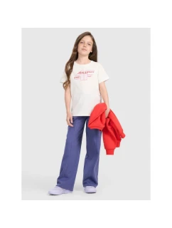 Dívčí tepláky s širokými nohavicemi 4F 4FJRAW25TTROF1598-33S