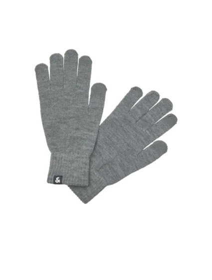 Pletené rukavice Jack & Jones 12159459 GREY MELANGE Pletené rukavice Jack & Jones 12159459 GREY MELANGE