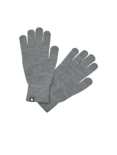 Pletené rukavice Jack & Jones 12159459 GREY MELANGE