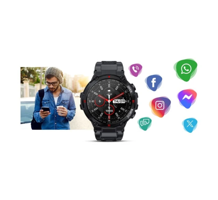 Chytré hodinky Black model 21804541 - Giewont Chytré hodinky Black model 21804541 - Giewont