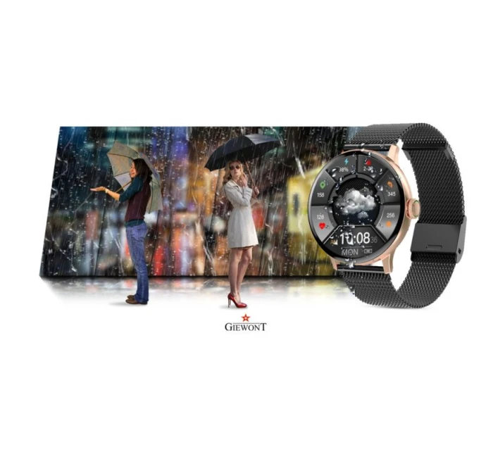 Dámské chytré hodinky Rose Gold Black model 21804755 - Giewont Dámské chytré hodinky Rose Gold Black model 21804755 - Giewont