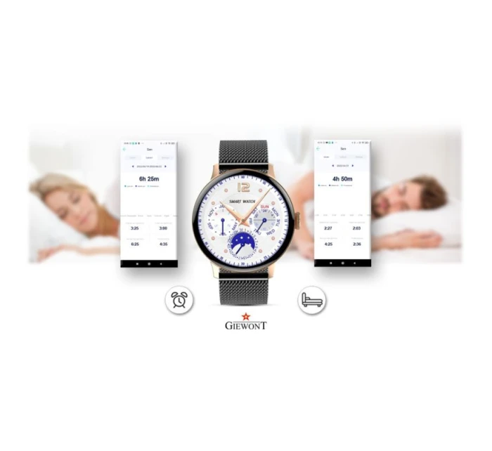 Dámské chytré hodinky Rose Gold Black model 21804755 - Giewont Dámské chytré hodinky Rose Gold Black model 21804755 - Giewont