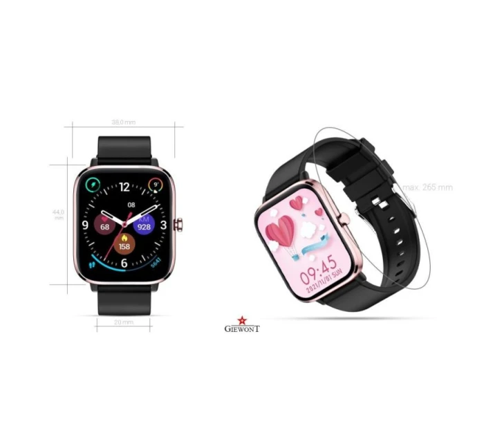 Chytré hodinky Pink and Black model 21804899 - Giewont Chytré hodinky Pink and Black model 21804899 - Giewont