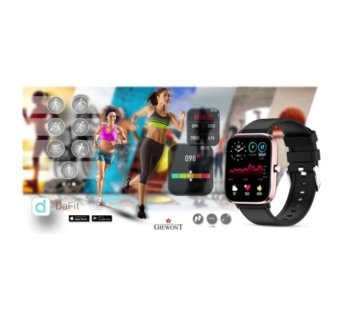 Chytré hodinky Pink and Black model 21804899 - Giewont Chytré hodinky Pink and Black model 21804899 - Giewont