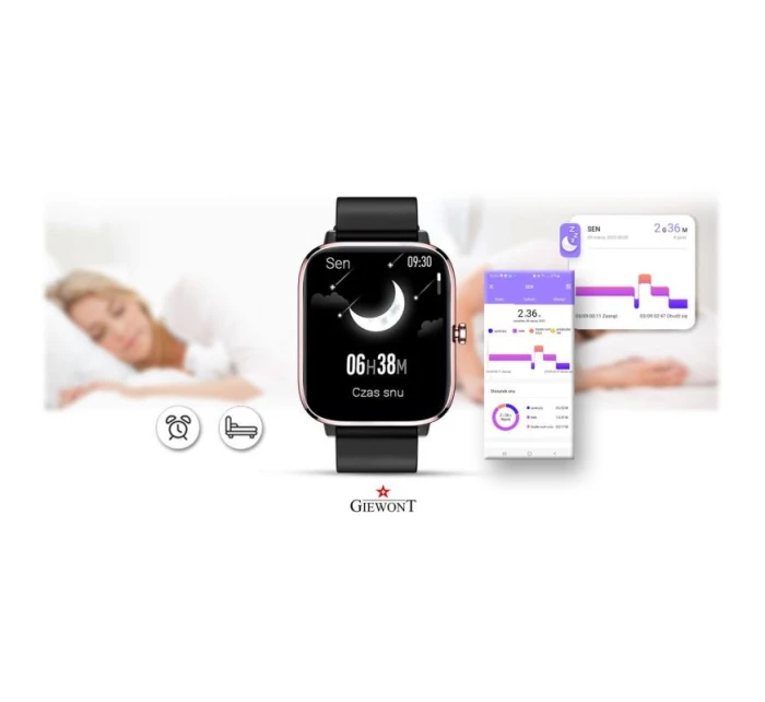 Chytré hodinky Pink and Black model 21804899 - Giewont Chytré hodinky Pink and Black model 21804899 - Giewont