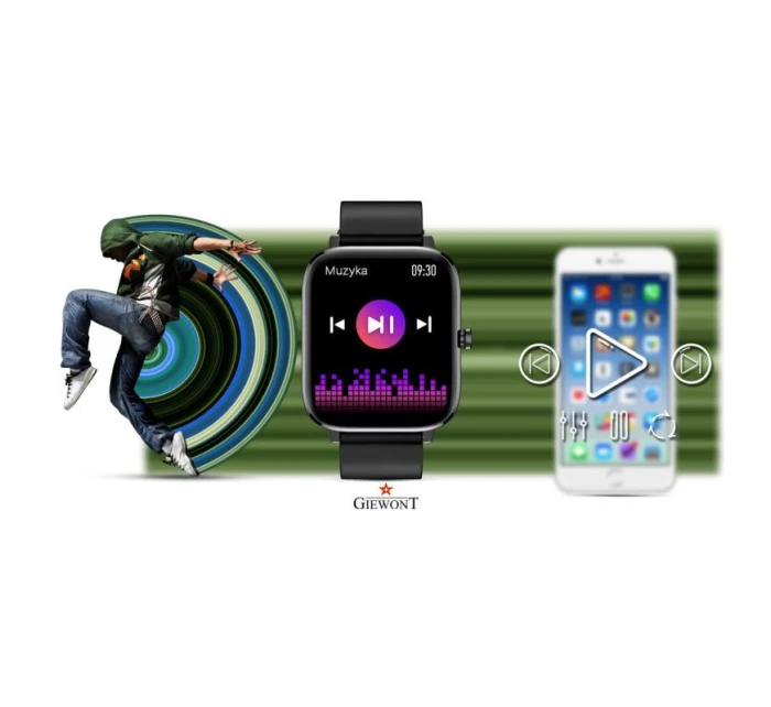 Chytré hodinky Black model 21804901 - Giewont Chytré hodinky Black model 21804901 - Giewont