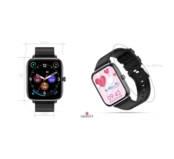 Chytré hodinky Black model 21804901 - Giewont Chytré hodinky Black model 21804901 - Giewont