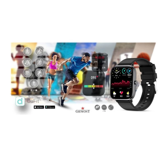 Chytré hodinky Black model 21804901 - Giewont Chytré hodinky Black model 21804901 - Giewont