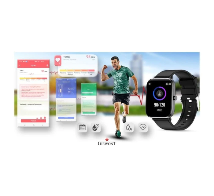 Chytré hodinky Black model 21804901 - Giewont Chytré hodinky Black model 21804901 - Giewont