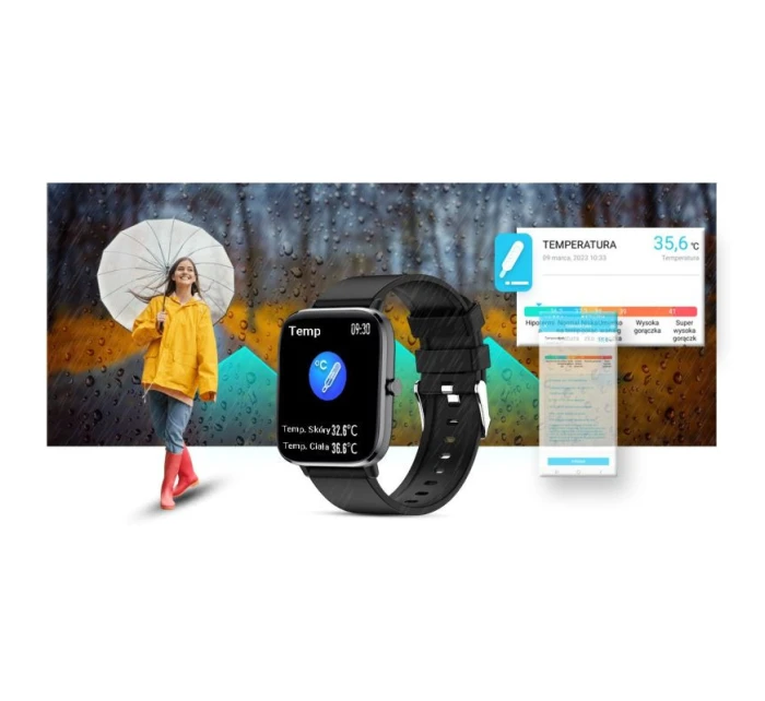 Chytré hodinky Black model 21804901 - Giewont Chytré hodinky Black model 21804901 - Giewont