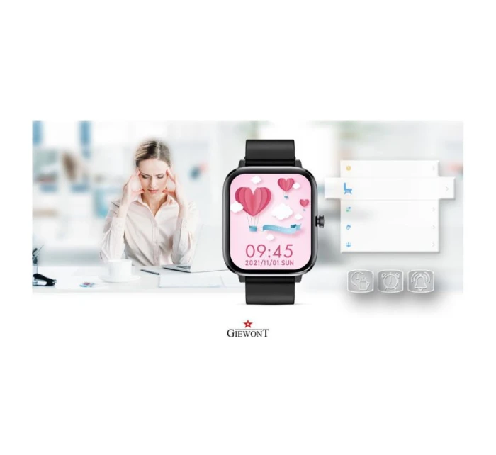 Chytré hodinky Black model 21804901 - Giewont Chytré hodinky Black model 21804901 - Giewont