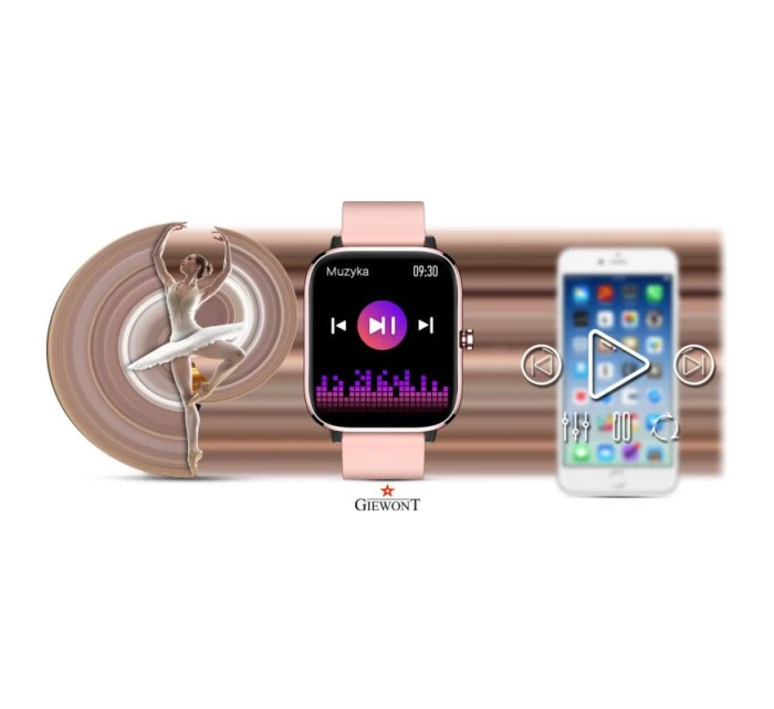 Chytré hodinky Pink model 21804903 - Giewont Chytré hodinky Pink model 21804903 - Giewont