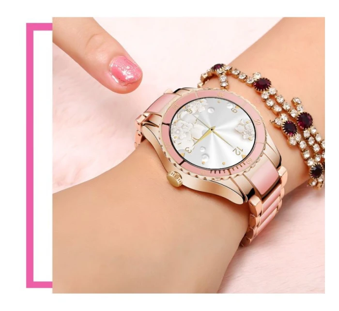 Dámské chytré hodinky Pink model 21804951 - RUBICON Dámské chytré hodinky Pink model 21804951 - RUBICON