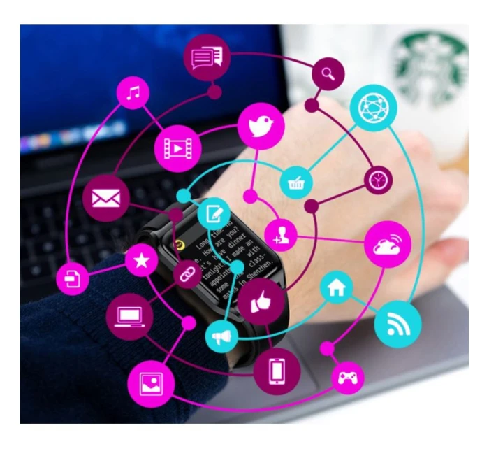 Chytré hodinky Gold Pink model 21804957 - RUBICON Chytré hodinky Gold Pink model 21804957 - RUBICON