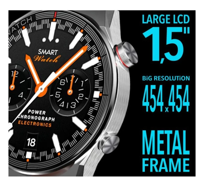 Chytré hodinky Black Metal + model 21804963 - RUBICON Chytré hodinky Black Metal + model 21804963 - RUBICON