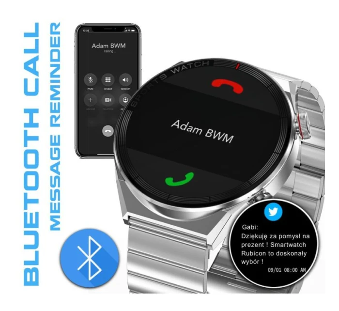 Chytré hodinky Black Metal + model 21804963 - RUBICON Chytré hodinky Black Metal + model 21804963 - RUBICON