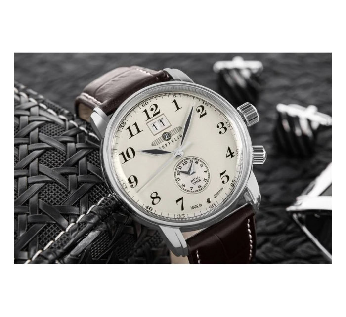 ZEPPELIN Pánské hodinky LZ127 Graf Zeppelin Dual Time 7644-5 + BOX ZEPPELIN Pánské hodinky LZ127 Graf Zeppelin Dual Time 7644-5 + BOX