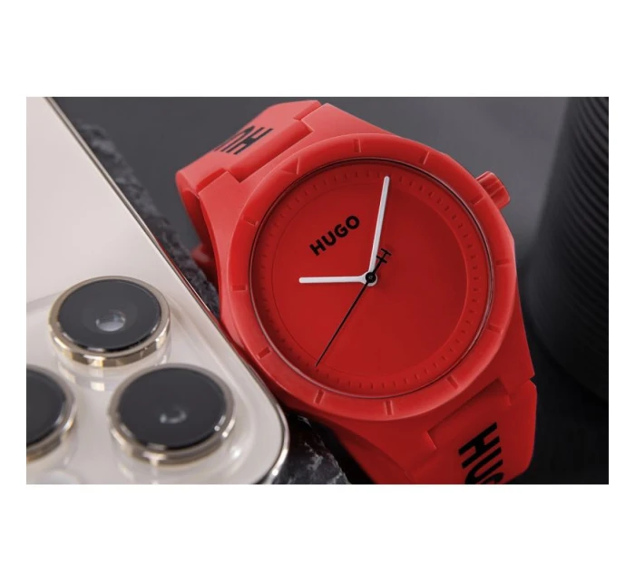 HUGO Lit For Him Red 1530346 + BOX Pánské hodinky HUGO Lit For Him Red 1530346 + BOX Pánské hodinky