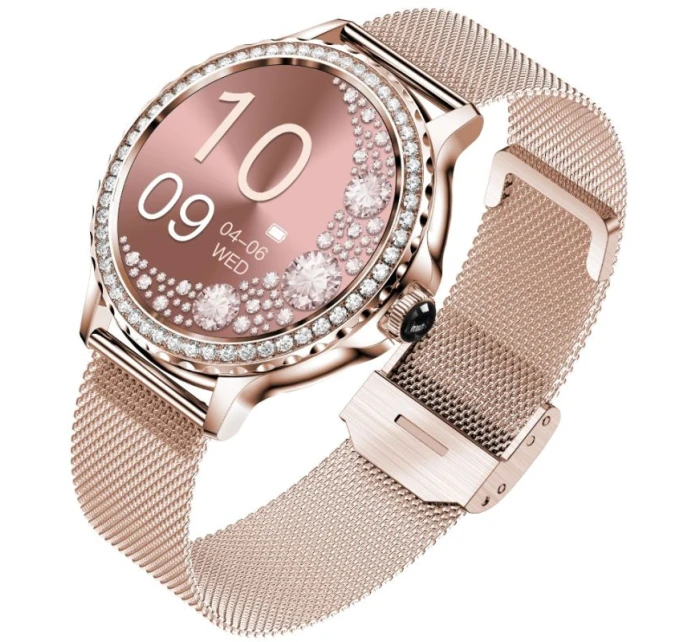 Dámské chytré hodinky Rose Gold Náramek + řemínek model 21806345 - RUBICON Dámské chytré hodinky Rose Gold Náramek + řemínek model 21806345 - RUBICON