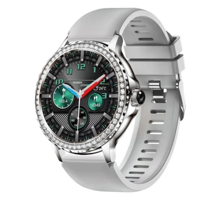 Dámské chytré hodinky Stříbrný náramek + řemínek model 21806347 - RUBICON Dámské chytré hodinky Stříbrný náramek + řemínek model 21806347 - RUBICON