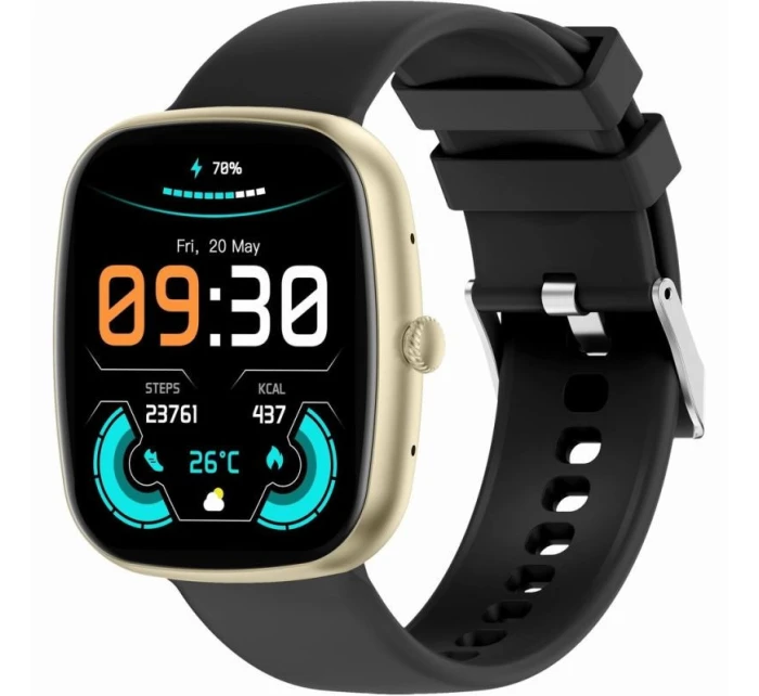 Dámské chytré hodinky béžový silikonový řemínek + černý řemínek model 21807107 - Gravity Dámské chytré hodinky béžový silikonový řemínek + černý řemínek model 21807107 - Gravity