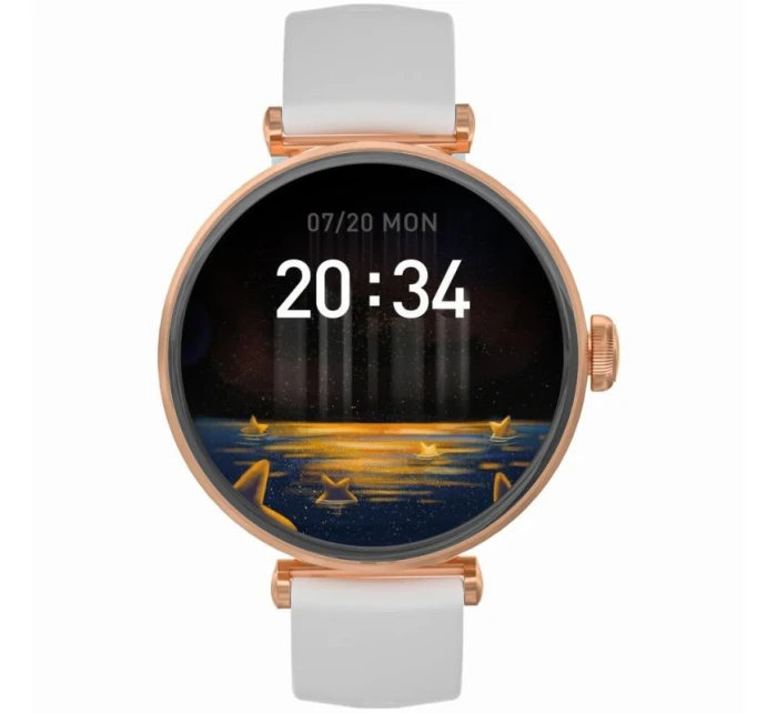 Chytré hodinky Rose Gold White 2 Stripes model 21807433 - Gravity Chytré hodinky Rose Gold White 2 Stripes model 21807433 - Gravity