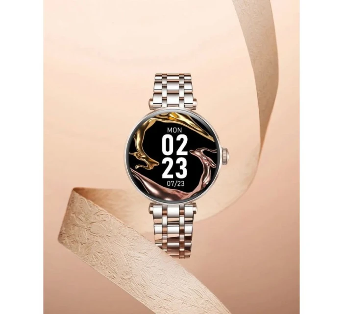 Chytré hodinky Rose Gold Black 2 Strap model 21807441 - Gravity Chytré hodinky Rose Gold Black 2 Strap model 21807441 - Gravity